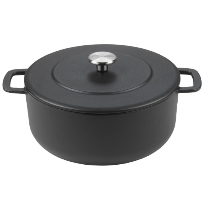 COMBEKK Dutch Oven Sous-Chef perdirbto ketaus puodas, 28 cm, emaliuotas